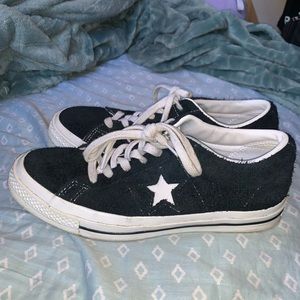 converse one star sneakers in black